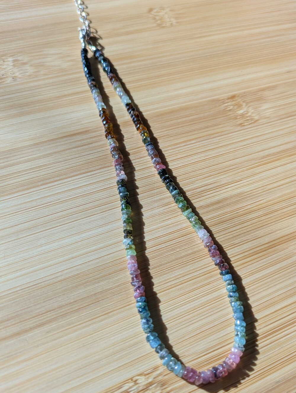 SALE! Watermelon Tourmaline Gemstone Necklace